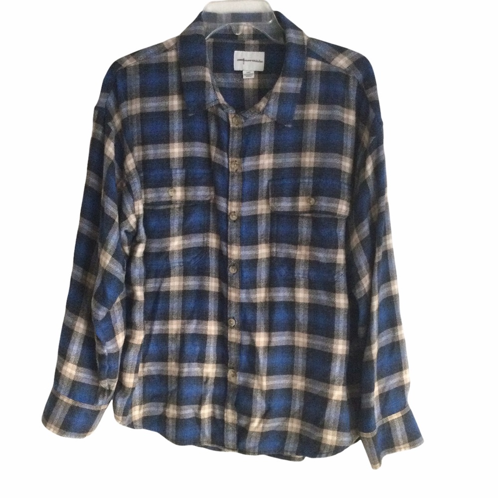 AMERICAN EAGLE Oversized Plaid Flannel Button Shirt Women’s Sz Large
